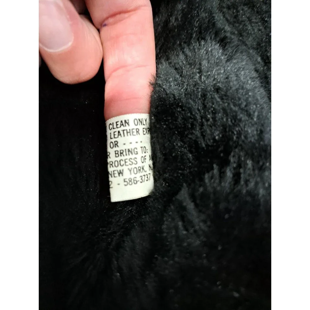 Vintage Garsel Sherpa Lined Genuine Suede Brown Beige Bomber Jacket - Women's 36 - Picture 9 of 9